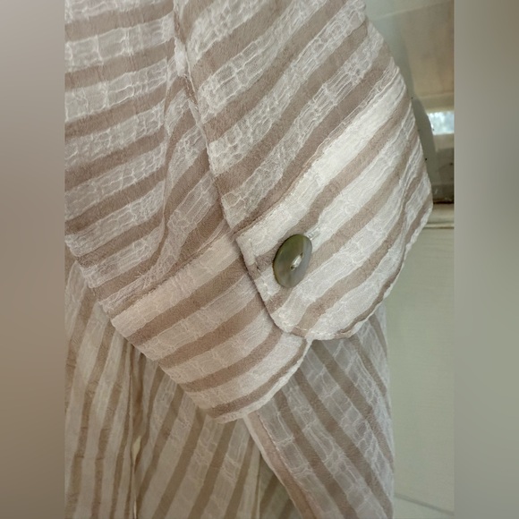 Marla Wynne for Chico’s Sheer Button Up Top Medium - Picture 6 of 10